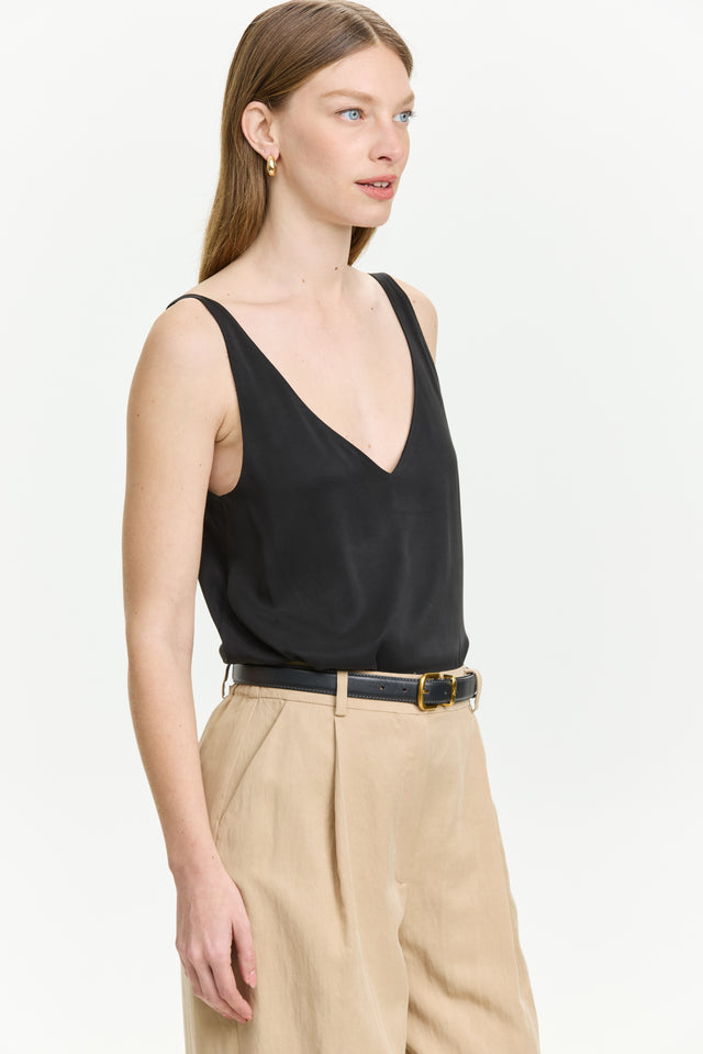 Erin Top Cupro Black