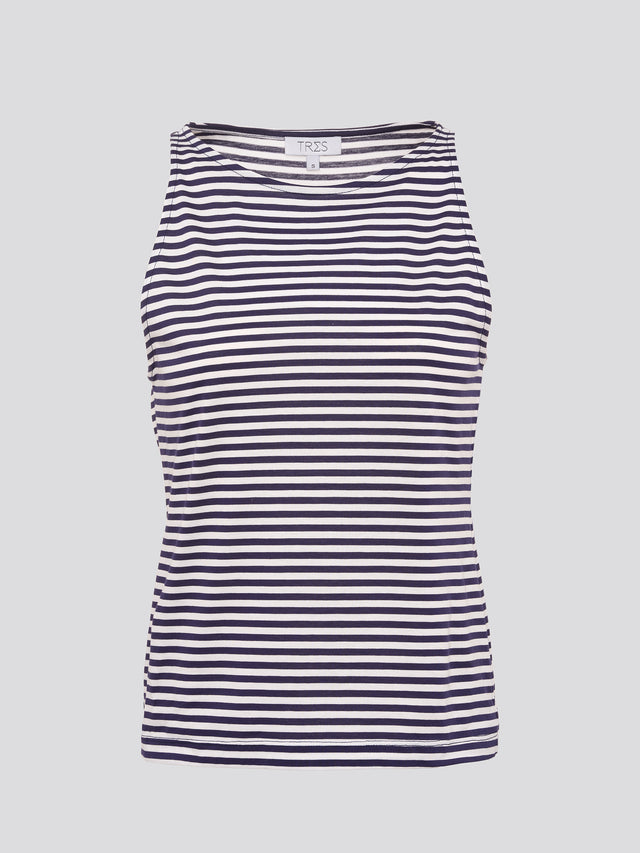 Boat neck Stripes Blue