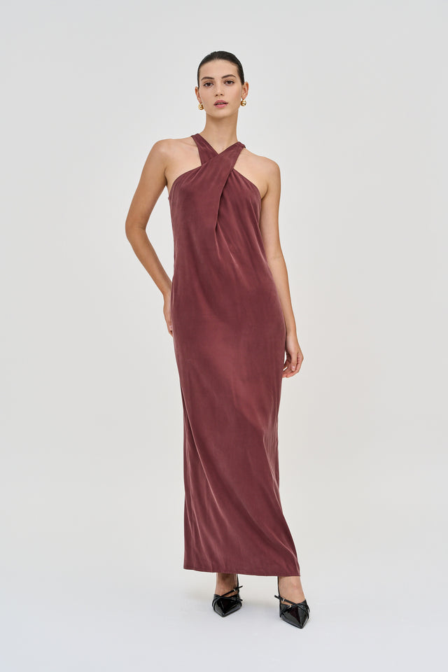 Fiona Dress Burgundy