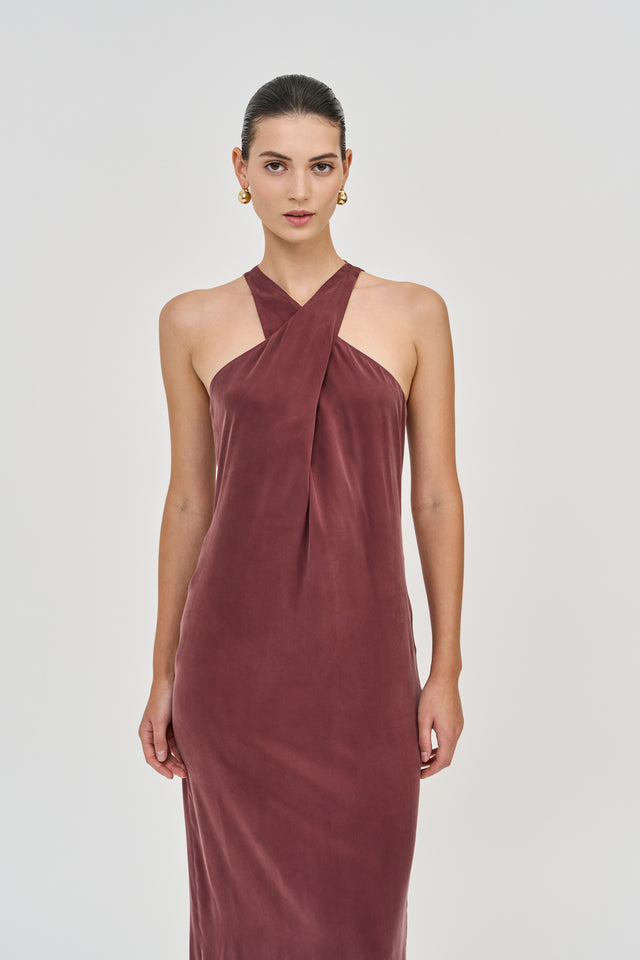 Fiona Dress Burgundy