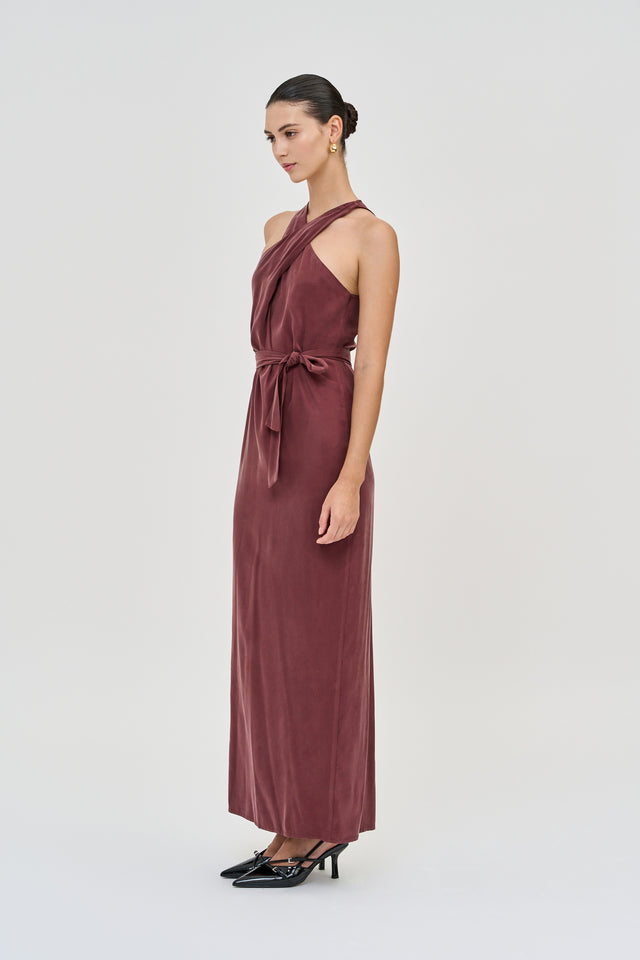 Fiona Dress Burgundy