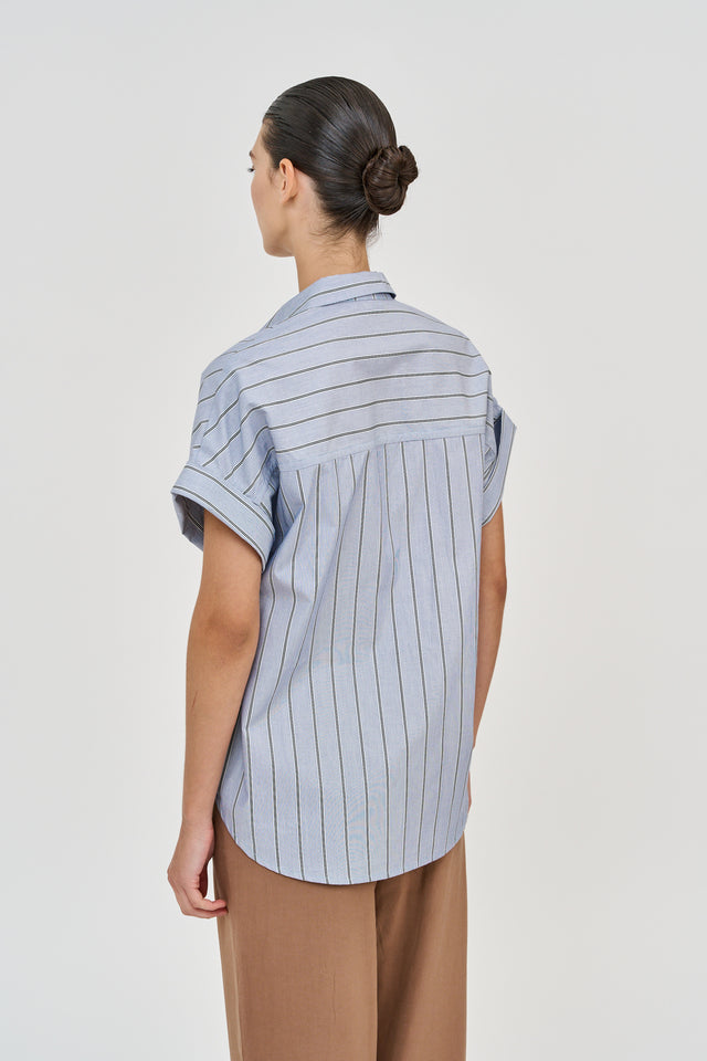 Daniel Blouse Light Blue stripes