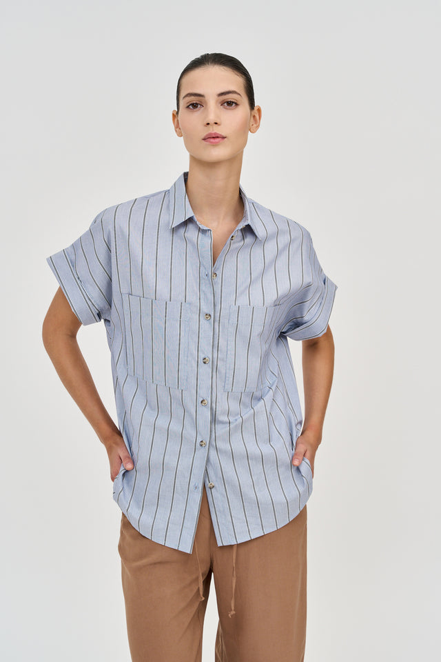 Daniel Blouse Light Blue stripes