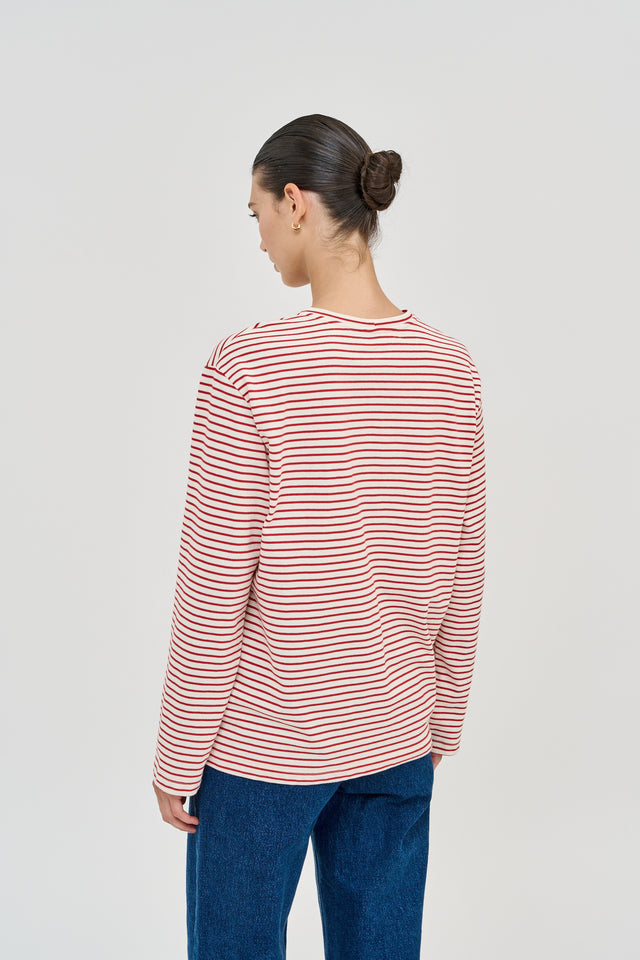 Long Sleeve T Red Stripes