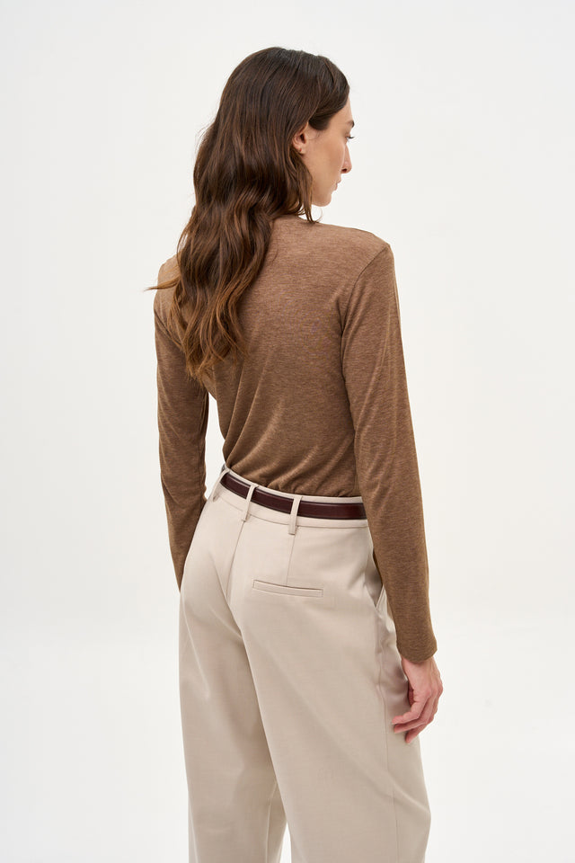 Mili Tencel Silk Top Brown