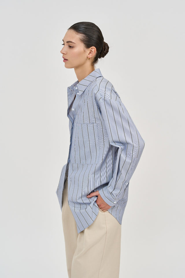 Andy Blouse Blue Stripes