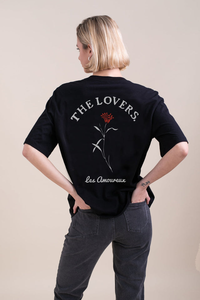 The Lovers Oversized V T Black