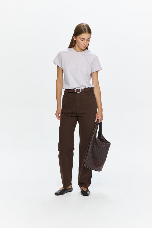 Barrel Leg Pants Brown
