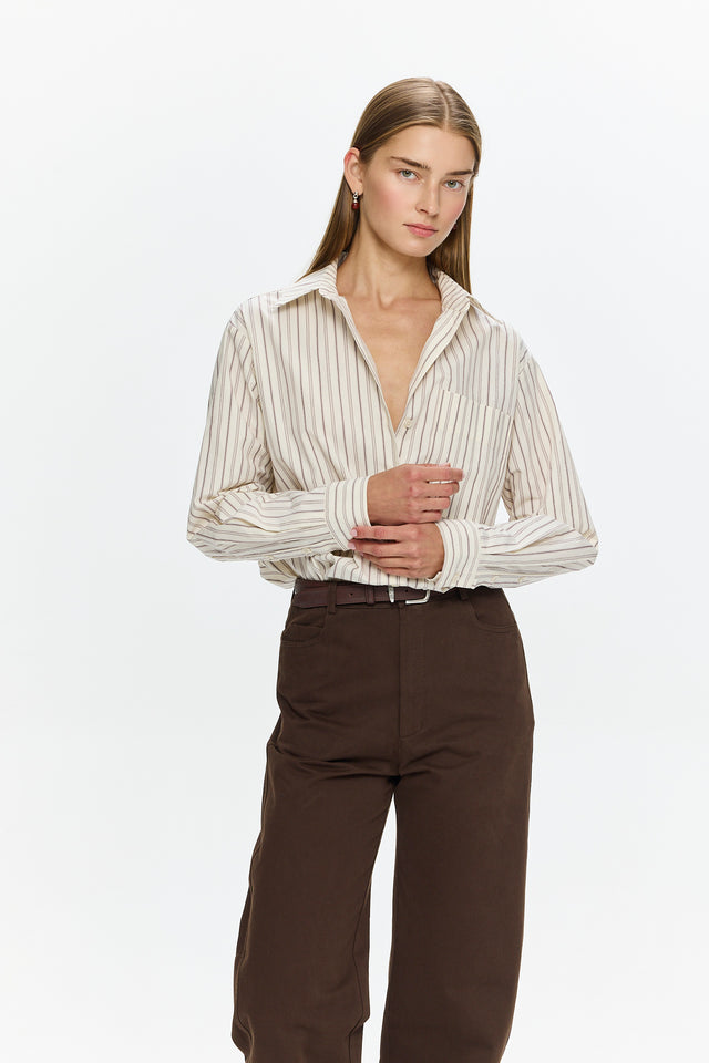 Pre-order Sam Blouse Bordeax Stripes