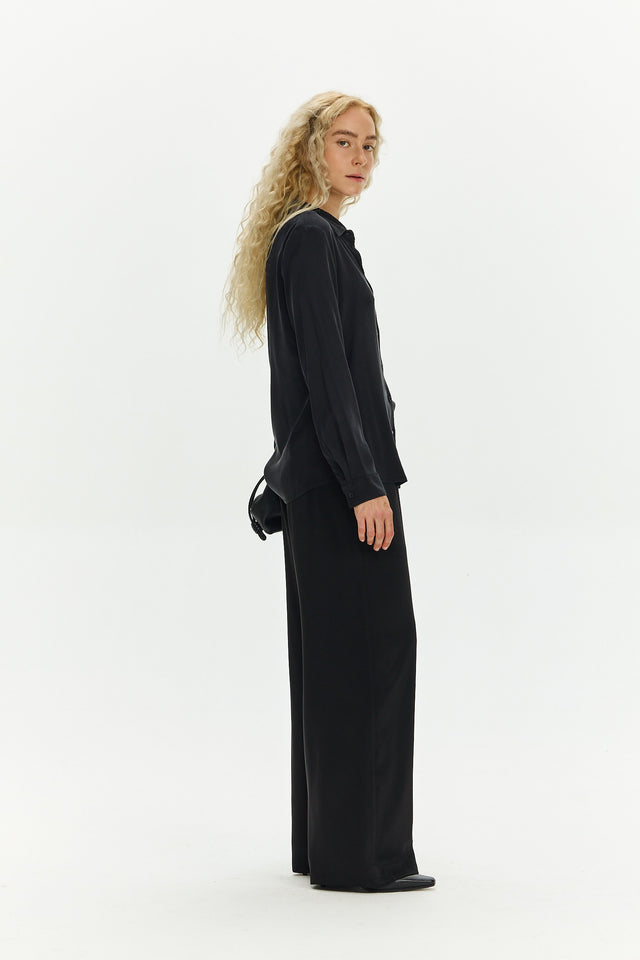 Cupro Blouse Black