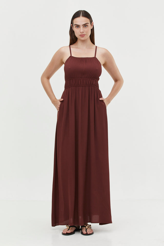 Helena Dress Burgundy