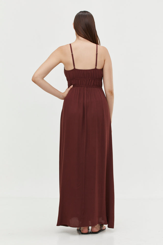 Helena Dress Burgundy