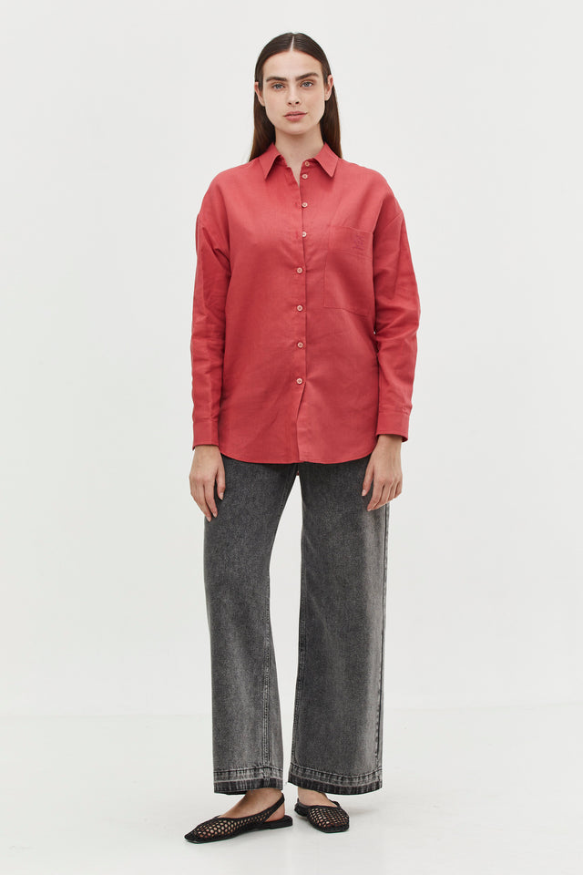 Andy Blouse Linen Rouge