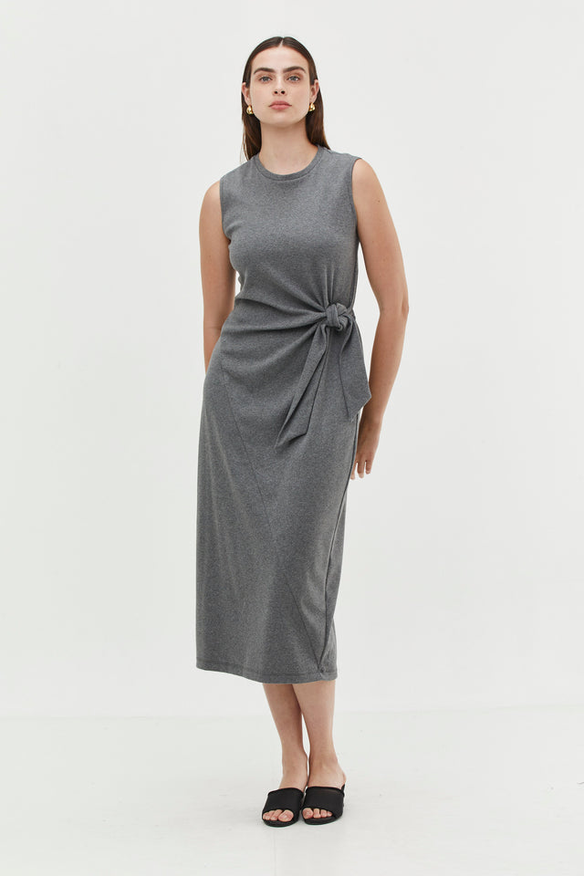 Sophie Rib Dress Grey