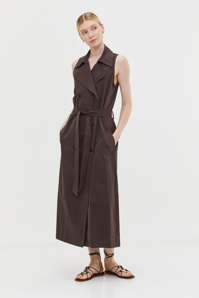 Trench Dress Brown