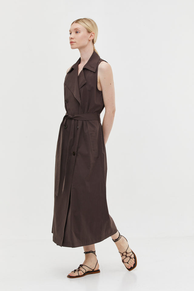 Trench Dress Brown