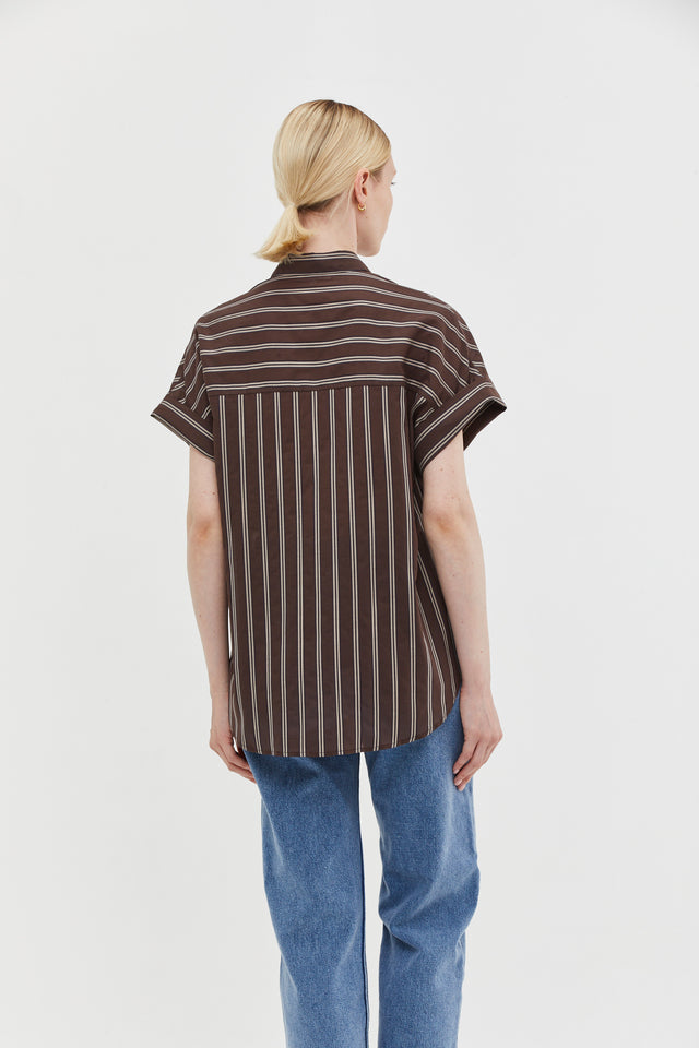 Daniel Blouse Brown stripes