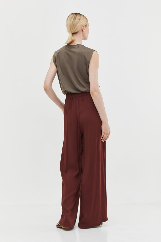 Ivy Ecovero Pants Burgundy