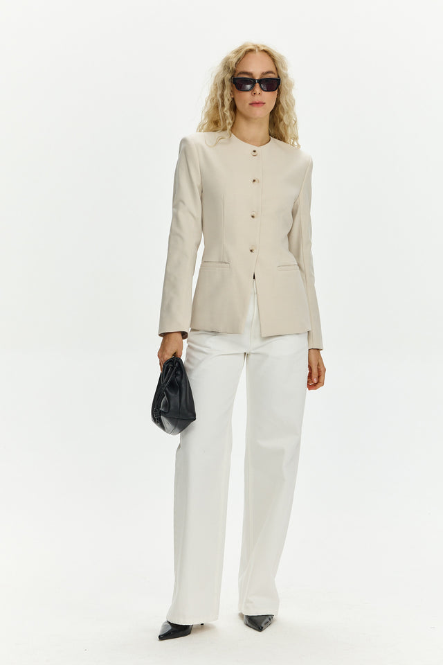 Ines Soft Blazer Beige