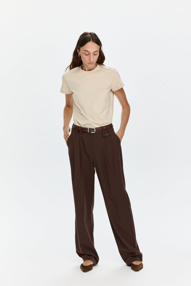Noah Tailored Pants Brown
