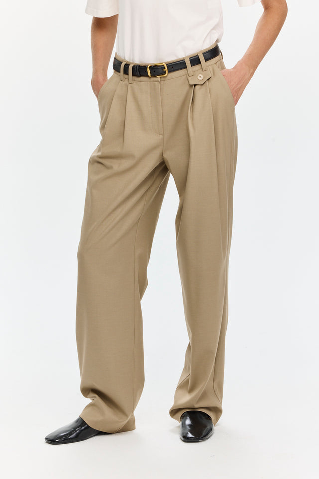Noah Tailored Pants Stone