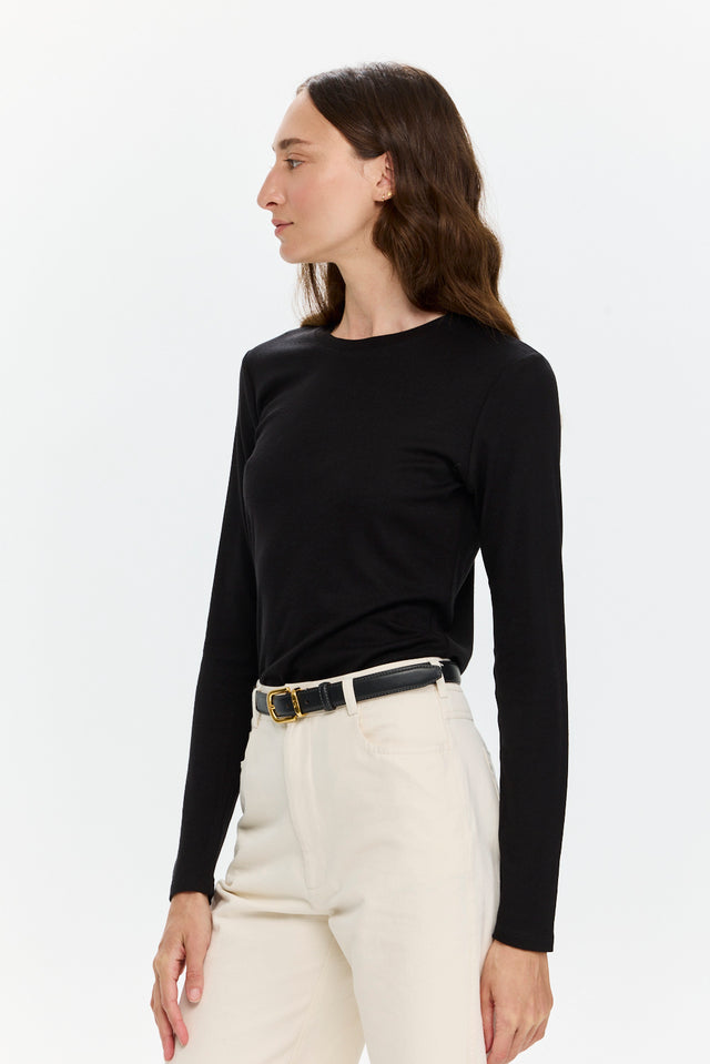 Mili Tencel Silk Top Black