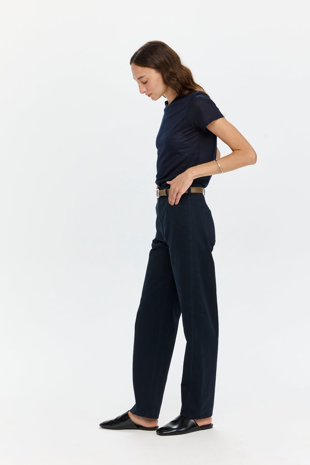 Barrel Leg Pants Navy