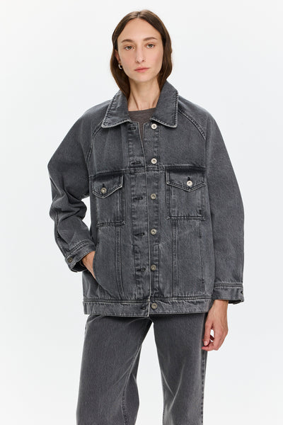 Denim Jacket Washed Grey – TRES
