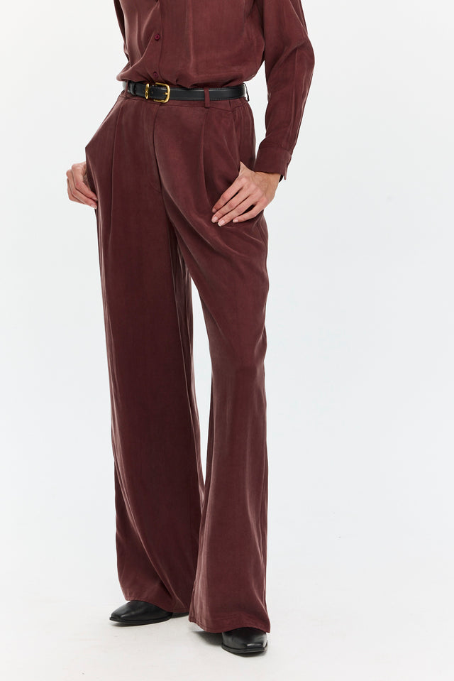 Cupro Pants  Bordoeax