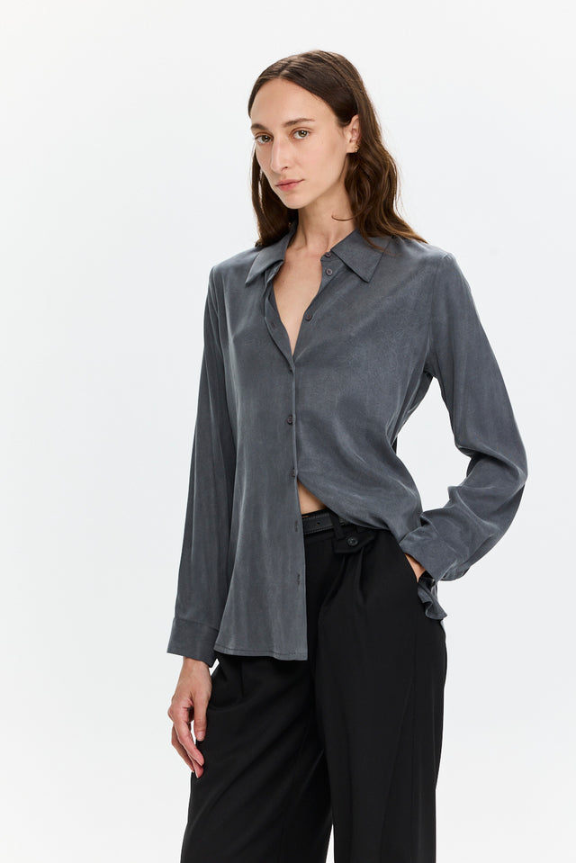 Cupro Blouse Grey