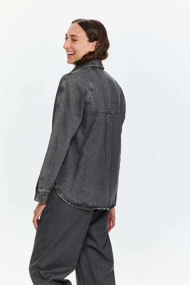 Denim Shirt Washed Grey