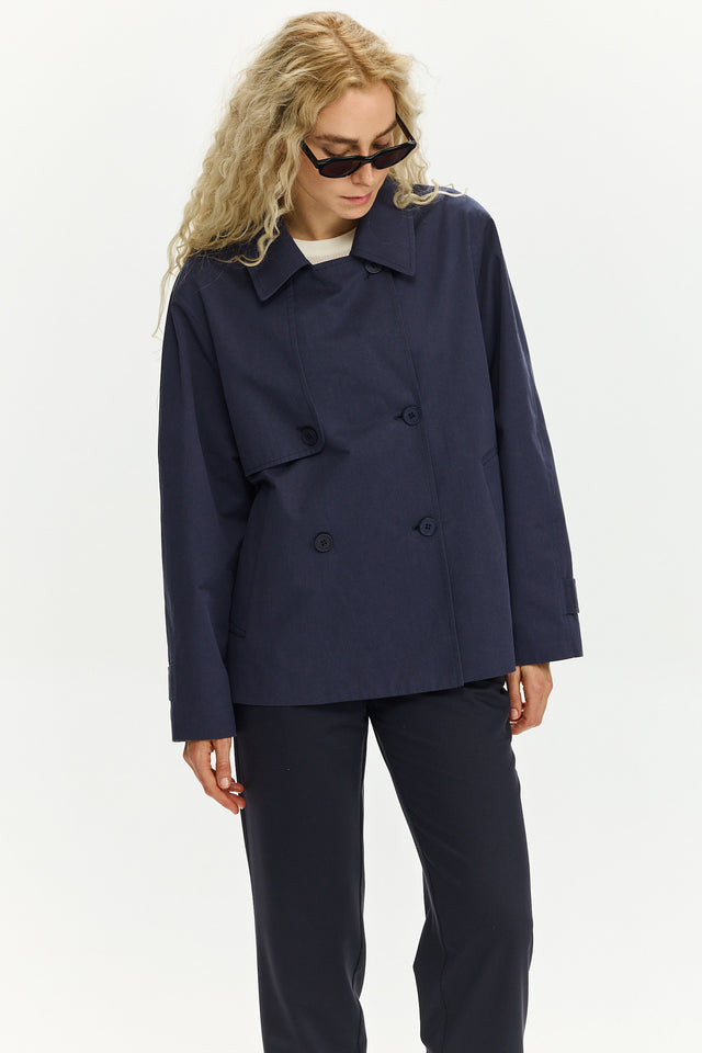 Colette Trench Indigo Blue