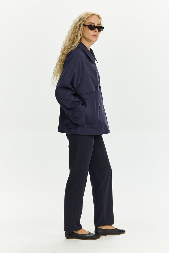 Colette Trench Indigo Blue