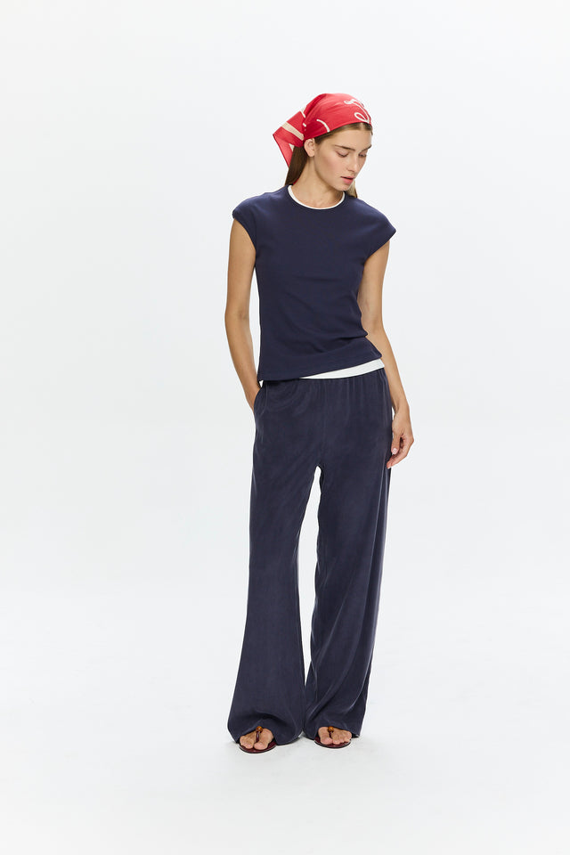 Alex Cupro Pants Navy