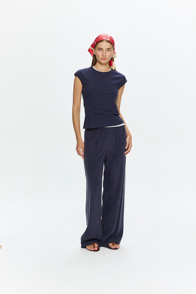 Alex Cupro Pants Navy