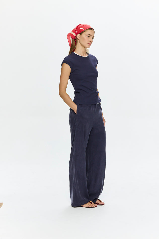 Alex Cupro Pants Navy