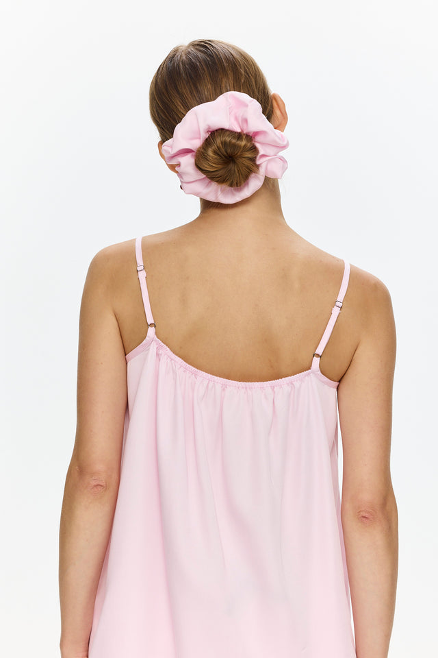 Pink Tencel Scrunchie