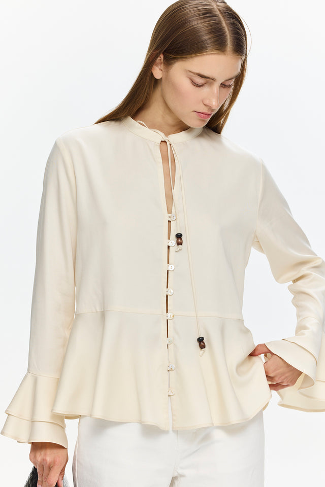 Pre-order: Charlotte Blouse Tencel Creme