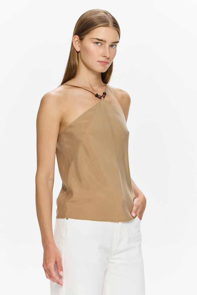 Abby Cupro Top Beige