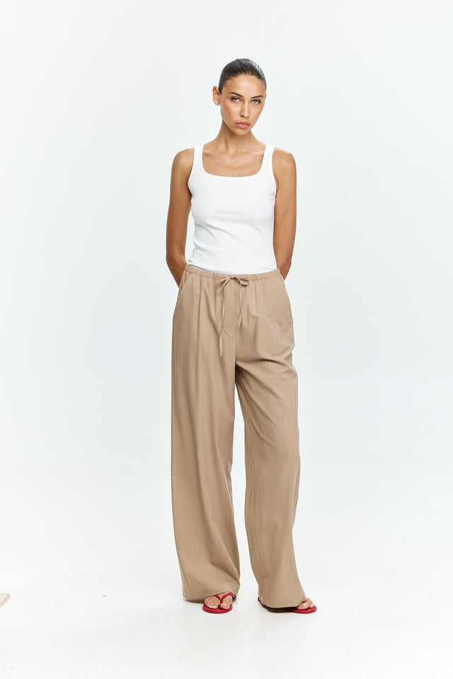 Uma Pants Cotton Tan