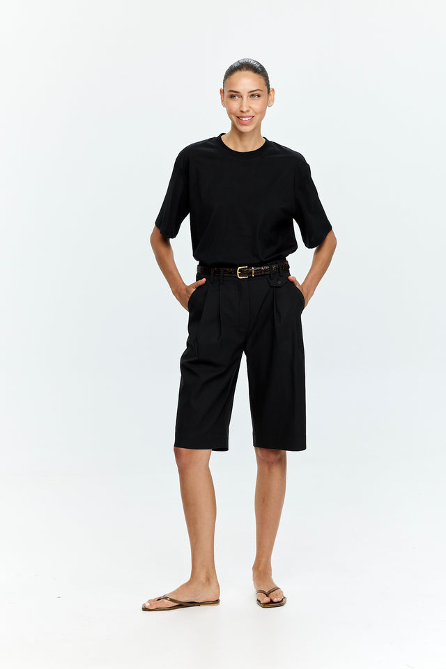 Noah Tencel Bermuda Black