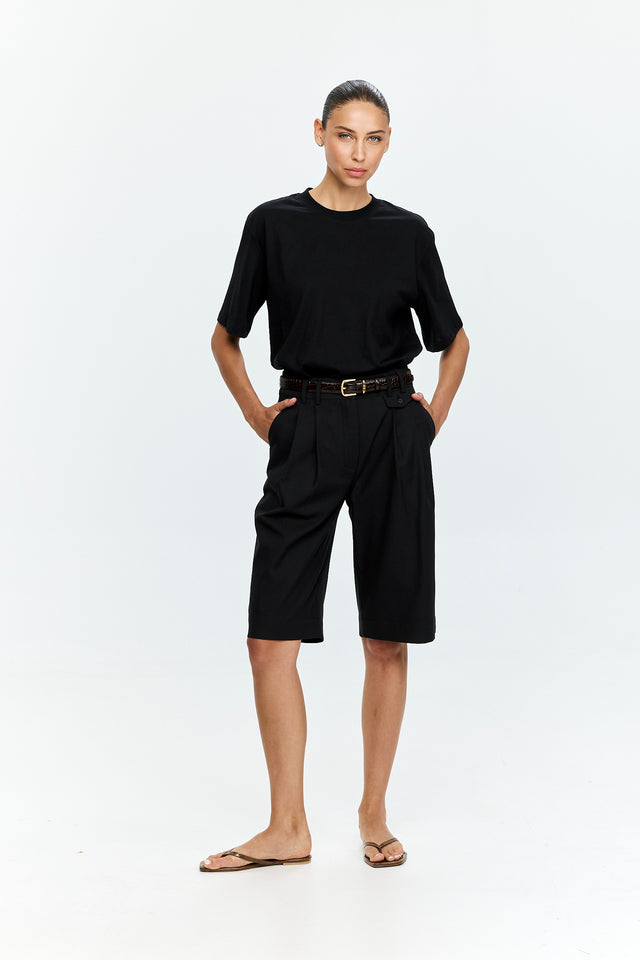 Noah Tencel Bermuda Black