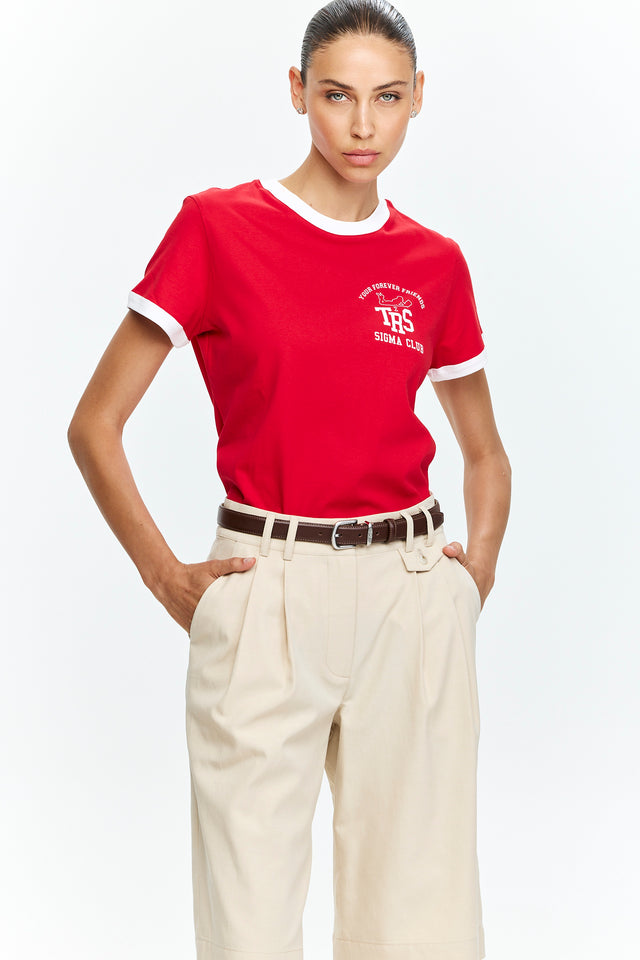 Tres Fitted T Red Club