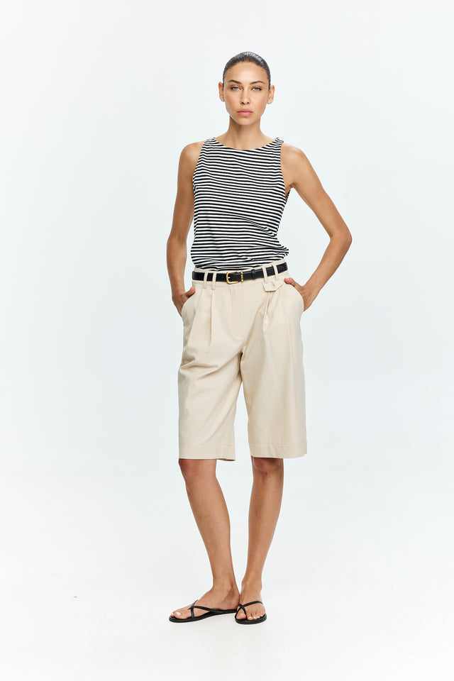Boat neck Stripes Black