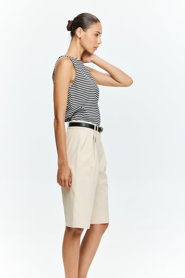 Boat neck Stripes Black