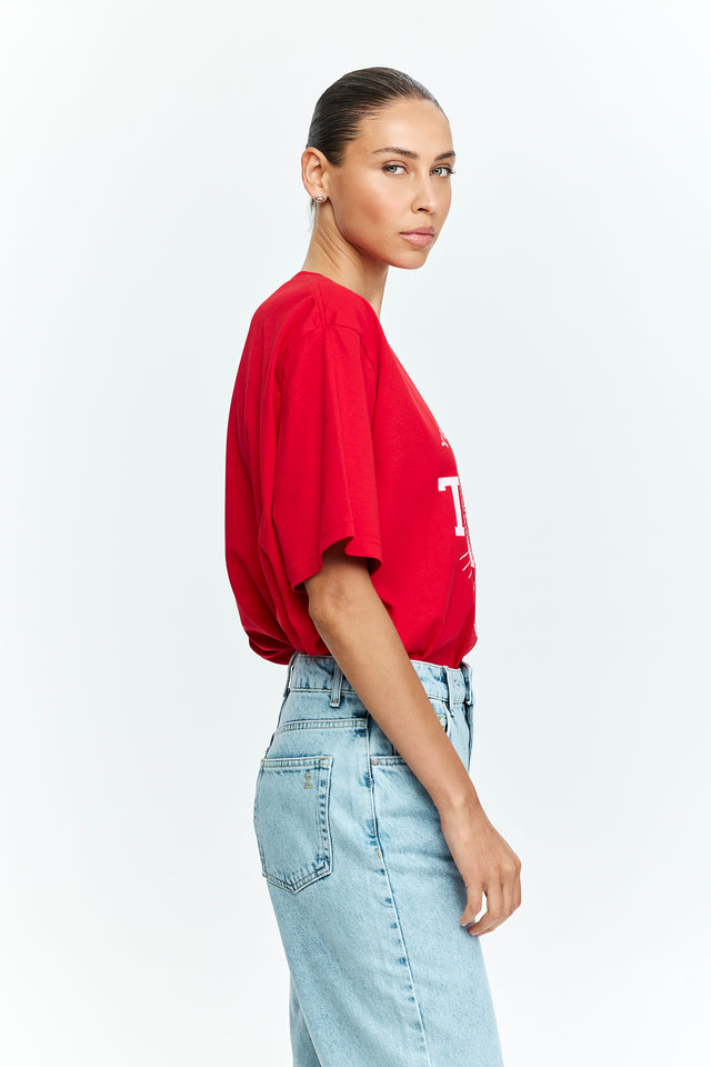 TRES Oversized T Red
