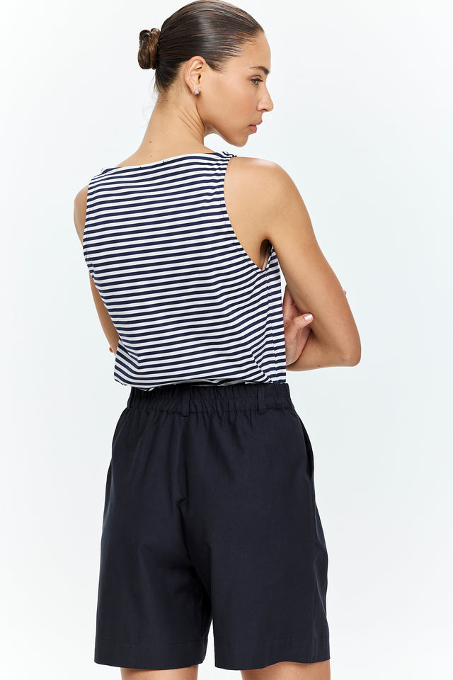 Boat neck Stripes Blue