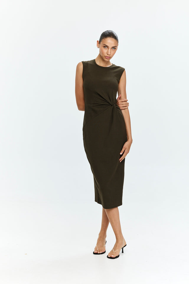 Lia Dress Dusty Brown