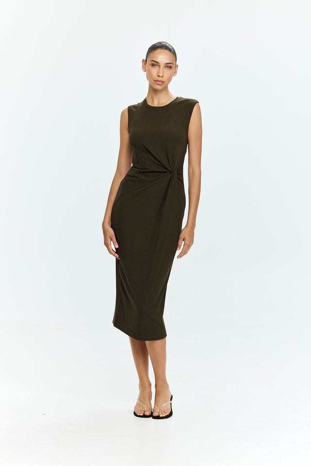 Lia Dress Dusty Brown