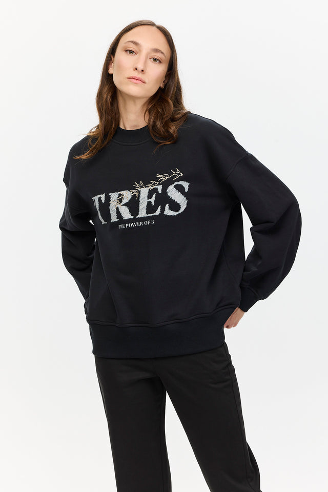 Birds Sweatshirt Black